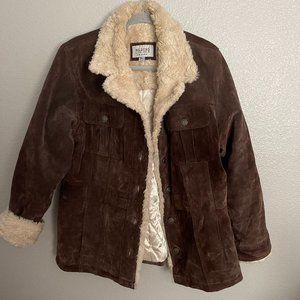 Wilsons Leather - Vintage Brown Sherpa Leather Jacket